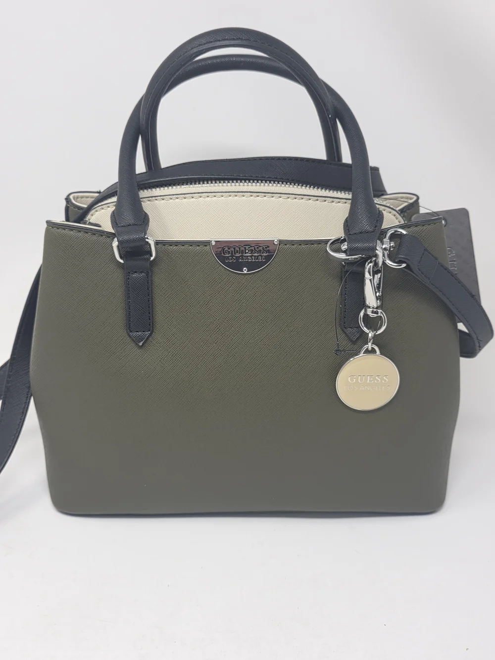 GUESS Olive Green and Black Bag Satchel Shoulder Crossbody Purse NWT